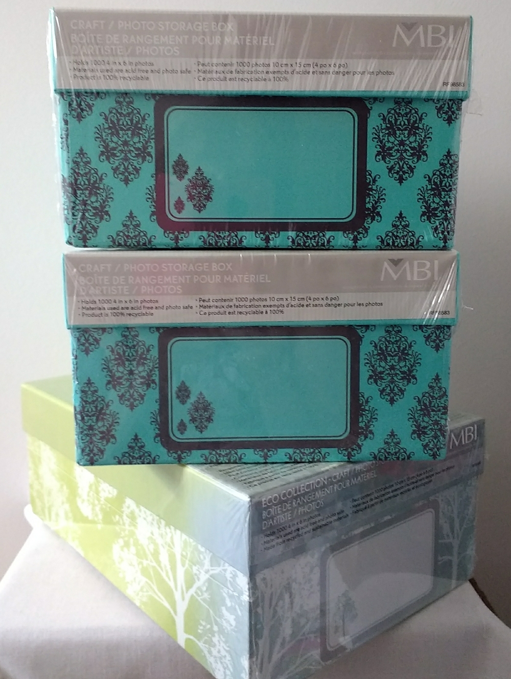 Decorative Photo/Craft Storage Boxes - Set of 3